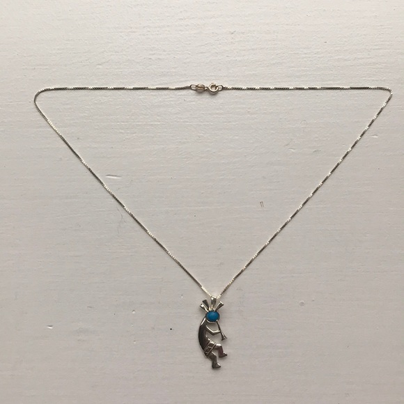 Sterling silver kokopelli pendant 18” silver chain - Picture 2 of 5